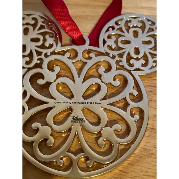 Disney Movie Club 2017 Reward Exclusive Mickey Mouse Metal Ornaments Set Of 2 - Picture 3 of 4